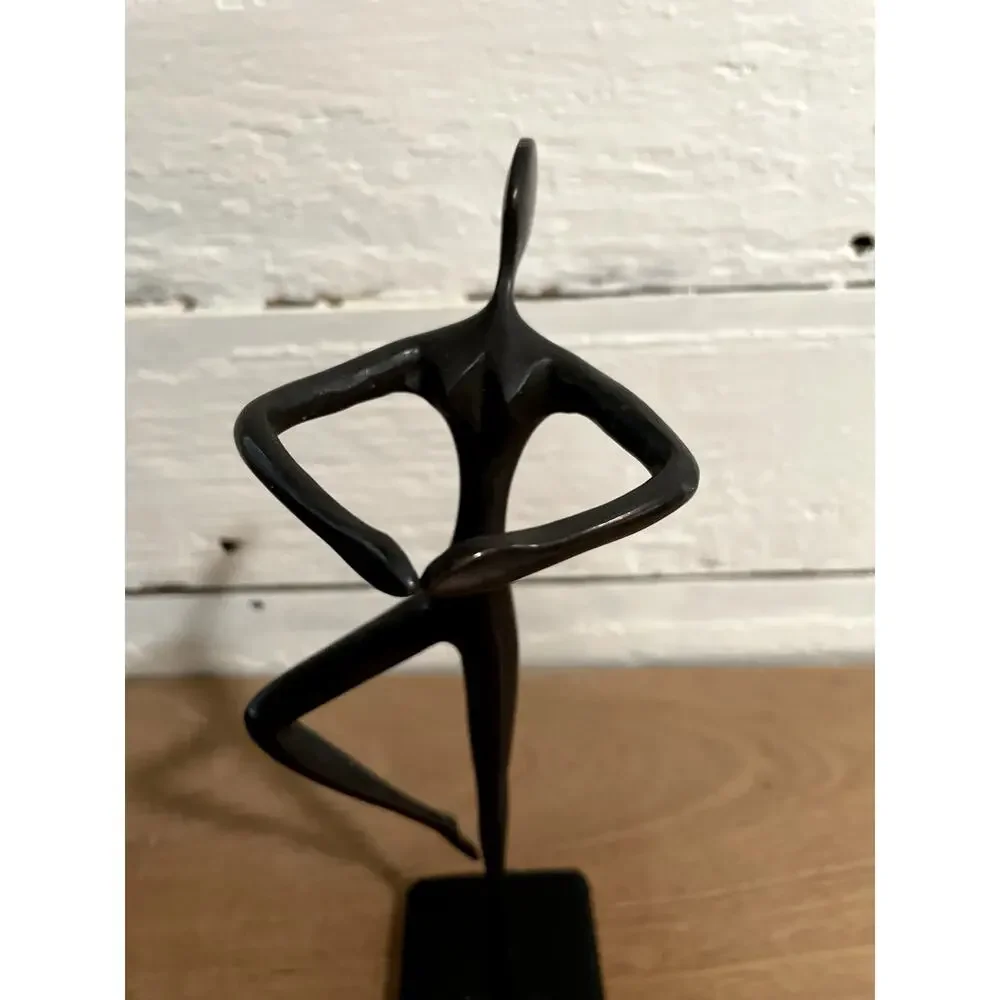 Vintage IKEA Bodrul Khalique Bronze Ballerina Dancer Sculpture Modernist 12